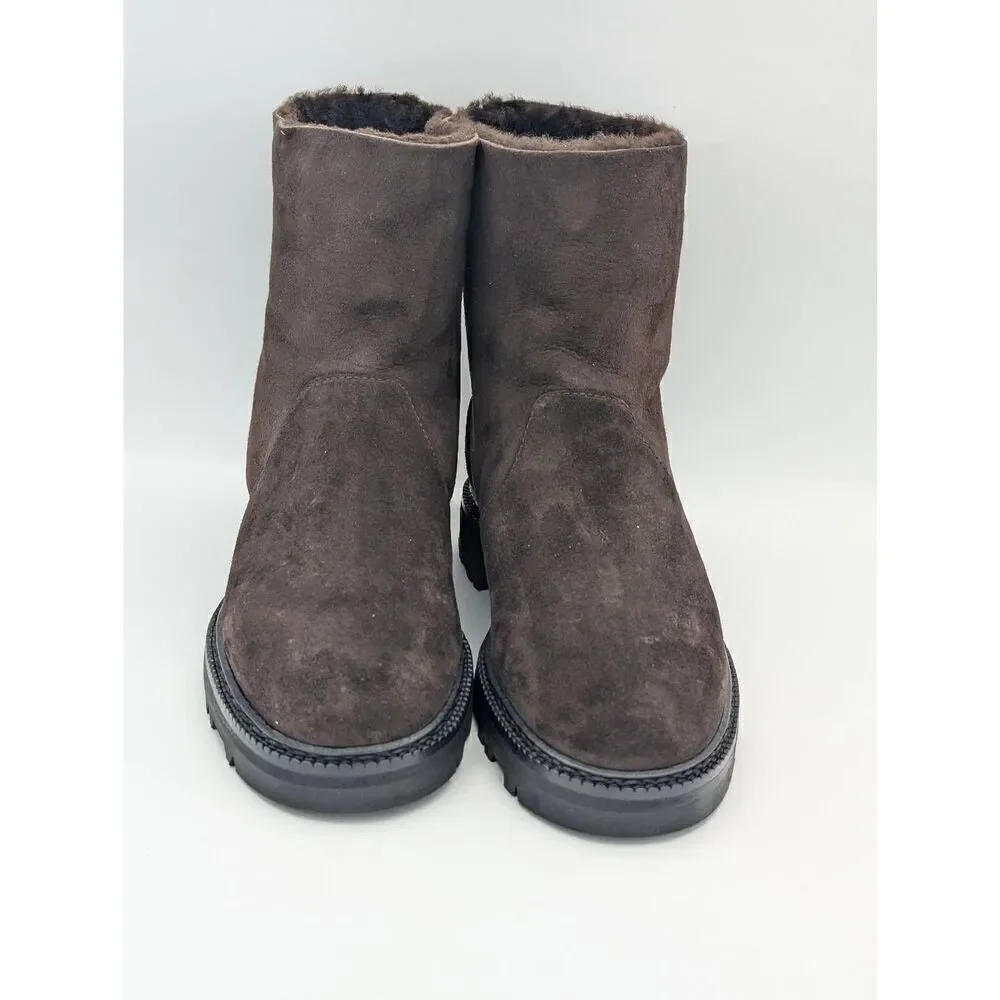Manolo Blahnik Tomosa dark brown suede boots EU 39